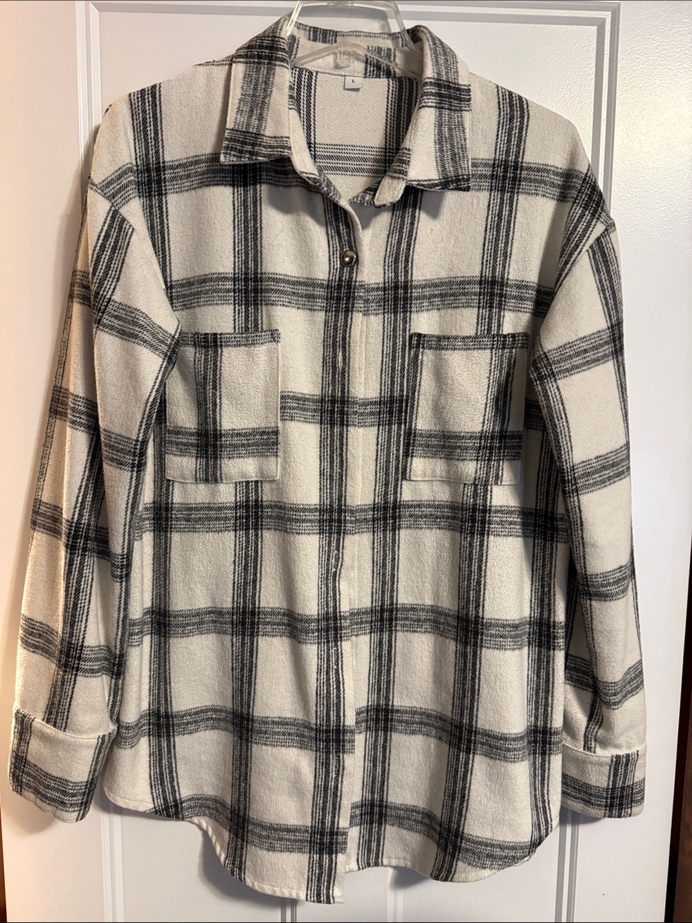 Women's Black & White Plaid Shacket